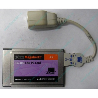Сетевая карта для ноутбука 3COM Mehahertz 3CCFE574BT (PCMCIA) - Армавир